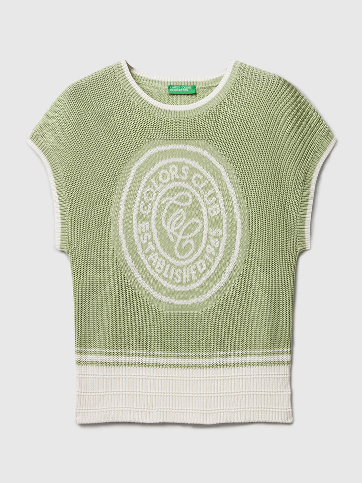 SLEEVELESS SWEATER Femme image number 5